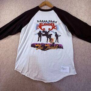 Vintage Alabama Band The Touch 1986 Tour Raglan Shirt Mens M Black White USA